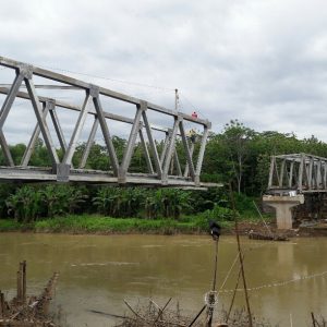 Penampakan Jembatan Lengking Terkini, Rangka Baja Masih Menyisakan Lima Segmen