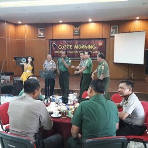 Sinergitas TNI-Polri Melalui “Coffee Morning” Untuk Mencari Solusi