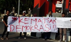 HMI Gelar Aksi Protes Insiden Bentrok di Bengkulu