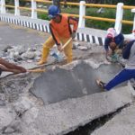 Beton Penghubung Jembatan di Karangwuni Ambles, Akses Sukoharjo-Klaten Terputus
