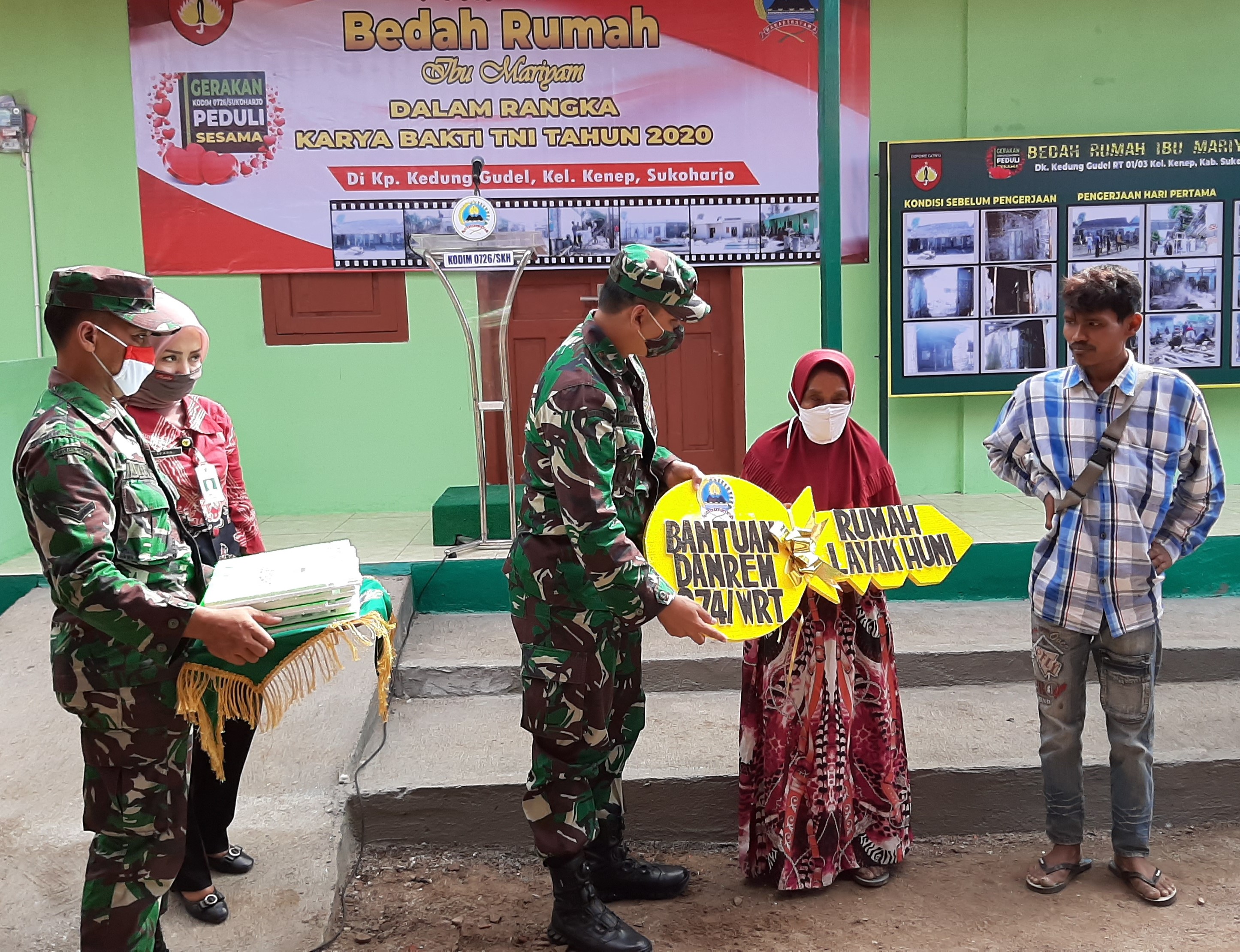 Hari Bakti TNI 2020, Kodim Bedah Rumah RTLH Milik Mbah Mariyam di Kedung Gudel
