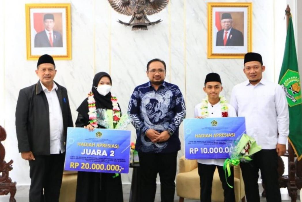 Menag Beri Bonus untuk Dua Hafiz Indonesia Peraih Juara MTQ Internasional