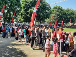 Upacara HUT Kemerdekaan RI ke 77, Alun-Alun Sukoharjo Dipenuhi Masyarakat