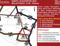 Ada Pawai Pembangunan Sukoharjo, Hindari 4 Jalan Ini, Ditutup Mulai Pukul 12.00 WIB