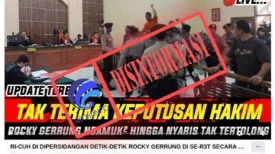 [DISINFORMASI] Tak Terima Putusan Hakim, Rocky Gerung Mengamuk di Persidangan