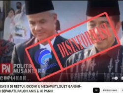 [DISINFORMASI] Presiden Jokowi dan Megawati Restui Duet Ganjar-Prabowo pada Pilpres 2024