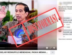 [DISINFORMASI] Presiden Jokowi Lakukan Reshuffle Mendadak pada 3 Oktober 2023