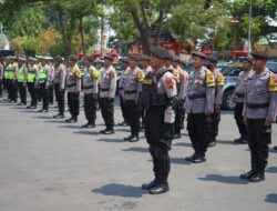 Pengamanan Pemilu 2024, Polres Sukoharjo Apel Gelar Pasukan Operasi Mantap Brata Candi