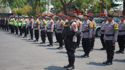 Pengamanan Pemilu 2024, Polres Sukoharjo Apel Gelar Pasukan Operasi Mantap Brata Candi