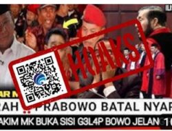 [HOAKS] Prabowo Subianto Batal Nyapres Setelah Anwar Usman Dipecat dari Ketua MK