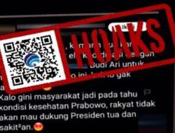 [HOAKS] Kondisi Kesehatan Menhan Prabowo Subianto Mengalami Sakit-sakitan
