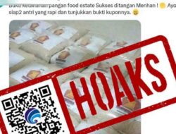 [HOAKS] Menhan Bagikan Beras Hasil Ketahanan Pangan Food Estate