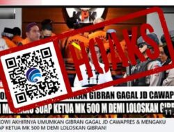 [HOAKS] Presiden Joko Widodo Umumkan Gibran Rakabuming Raka Gagal Jadi Cawapres dan Akui Suap