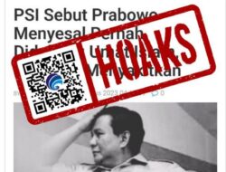 [HOAKS] Menhan Prabowo Menyesal Pernah Didukung Umat Islam