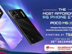 POCO M6 5G Diluncurkan dengan Dimensity 6100+ SoC, Layar 6,74″ HD+ 90Hz dan Pengisian Cepat 18W