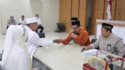 Kebelet Nikah, Tahanan Narkoba Polres Sukoharjo Langsungkan Pernikahan