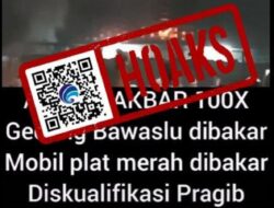 [HOAKS] Gedung Bawaslu Dibakar oleh Pengunjuk Rasa