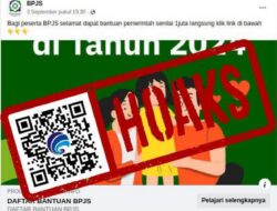 [HOAKS] Tautan Mengatasnamakan Bantuan Dana BPJS Kesehatan