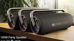 Speaker Pesta Zebronics Zeb-Axon 200 dengan Output RMS 180W dan Daya Tahan Baterai 10 Jam Diluncurkan