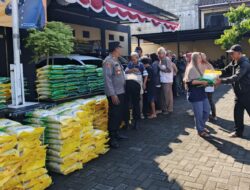 Sebanyak 21 Ton Beras SPHP Bulog Disalurkan Polres Sukoharjo