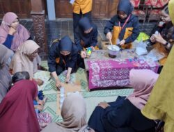 Mahasiswa KKN 23 Univet Bantara Sukoharjo Manfaatkan Minyak Jelantah Jadi Lilin Aromatik