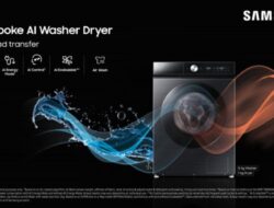 Mesin Cuci dan Pengering Samsung Bespoke AI dengan Garansi 20 Tahun Menawarkan Kapasitas Cuci 12 kg dan Kapasitas Kering 7 kg