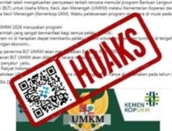 [HOAKS] Tautan Pendaftaran BLT UMKM 2026 Sebesar Rp50 Juta