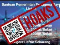 [HOAKS] Tautan untuk Daftar Program Isi Token Listrik Gratis dari PLN pada Januari 2026