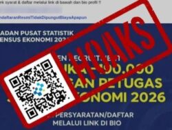 [HOAKS] Tautan Pendaftaran Petugas Sensus Ekonomi 2026