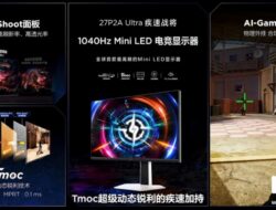 Monitor Gaming Mini LED TCL 27P2A Ultra Diumumkan dengan Refresh Rate 1040Hz