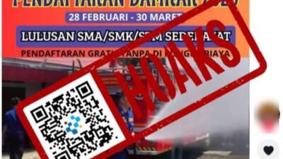 [HOAKS] Tautan Pendaftaran Rekrutmen Pemadam Kebakaran 2026