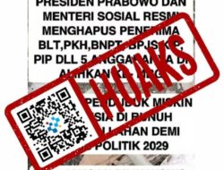 [HOAKS] Presiden Prabowo Hapus Penerima Bansos Alihkan Anggaran ke MBG