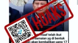 [HOAKS] Presiden Prabowo Minta Maaf Ikut BOP & akan Kembalikan Rp17 Triliun