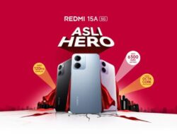 Redmi 15A 5G Diluncurkan dengan Chip Unisoc T8300, Baterai 6300mAh, Layar 120Hz