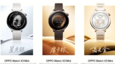 Gambar Resmi Oppo Watch X3 Mini Menampilkan Tiga Pilihan Warna Jelang Peluncuran