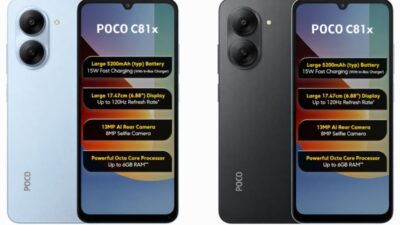 Ponsel Murah Poco C81 dan C81x Diluncurkan dengan Layar 120Hz, Android 16, dan Daya Tahan Baterai yang Lama
