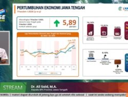 Rilis BPS, Pertumbuhan Ekonomi Jawa Tengah Triwulan I 2026 Tumbuh Impresif 5,89%