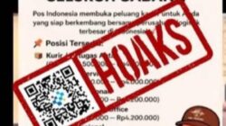 [HOAKS] Tautan Lowongan Kerja Pos Indonesia