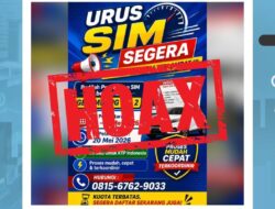 Waspada Penipuan, Satlantas Polres Sukoharjo Tegaskan Info Layanan SIM “Langsung Jadi” Hoaks