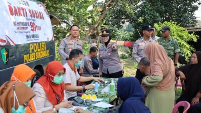 Polres Sukoharjo Gelar Baksos Pemeriksaan Kesehatan Gratis di Kawasan Slum Area