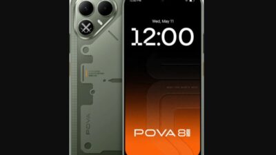 Pova 8 5G dilengkapi Baterai 8.000mAh, Layar 144Hz, dan Daya Tahan Kelas Militer