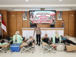Sambut HUT Bhayangkara ke-80, Polres Sukoharjo Gelar Donor Darah