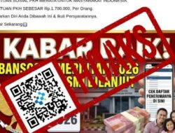 [HOAKS] Tautan Pendaftaran Bantuan PKH Rp1,7 Juta dari Kemensos