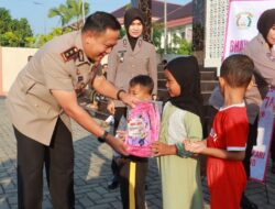 Baksos Polres Sukoharjo, Bagikan 500 Porsi Makan Gratis, Sembako, dan Santunan Anak Yatim