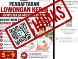 [HOAKS] Tautan Pendaftaran Loker Koperasi Merah Putih 2026