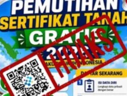 [HOAKS] Tautan untuk Akses Program Pemutihan Sertifikat Tanah Gratis