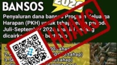 [HOAKS] Tautan untuk Mendapat Bansos Rp1,5 Juta dari Kemensos