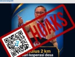 [HOAKS] Zulkifli Hasan Sebut Tidak Boleh Ada Toko Kelontong Radius 2 Km dari Kopdes Merah Putih