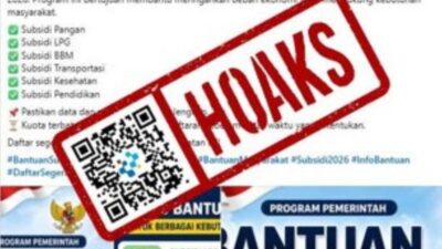[HOAKS] Tautan untuk Klaim Bantuan Subsidi Pemerintah 2026
