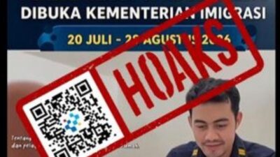 [HOAKS] Rekrutmen CPNS Kementerian Imigrasi Periode 20 Juli-28 Agustus 2026